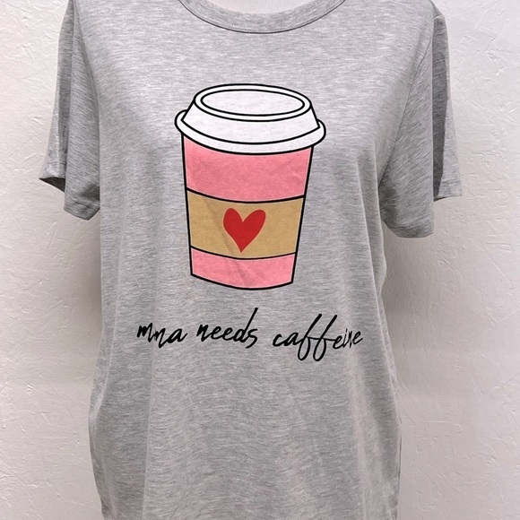 WOMEN’S Hybrid Graphic T-Shirt ‘Mama Needs Caffeine’ - Picture 8 of 9